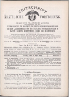 Zeitschrift für Ärztliche Fortbildung, Jg. 6 (1909) nr 8