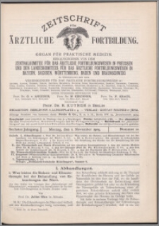 Zeitschrift für Ärztliche Fortbildung, Jg. 6 (1909) nr 21