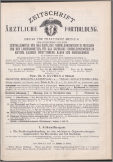 Zeitschrift für Ärztliche Fortbildung, Jg. 6 (1909) nr 22