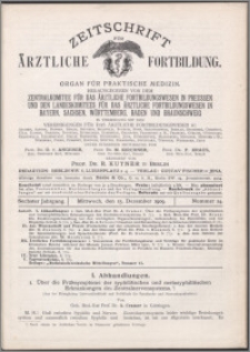 Zeitschrift für Ärztliche Fortbildung, Jg. 6 (1909) nr 24