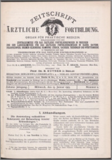 Zeitschrift für Ärztliche Fortbildung, Jg. 10 (1913) nr 2
