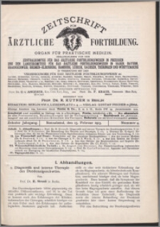 Zeitschrift für Ärztliche Fortbildung, Jg. 10 (1913) nr 4