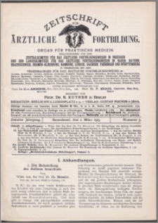 Zeitschrift für Ärztliche Fortbildung, Jg. 10 (1913) nr 5