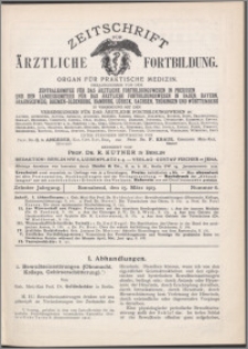 Zeitschrift für Ärztliche Fortbildung, Jg. 10 (1913) nr 6