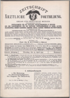 Zeitschrift für Ärztliche Fortbildung, Jg. 10 (1913) nr 8
