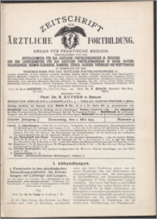 Zeitschrift für Ärztliche Fortbildung, Jg. 10 (1913) nr 9
