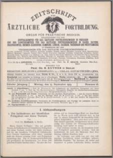 Zeitschrift für Ärztliche Fortbildung, Jg. 10 (1913) nr 18