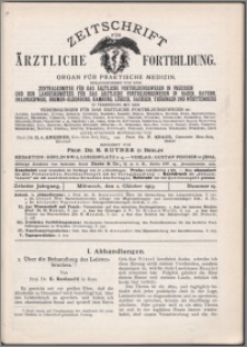 Zeitschrift für Ärztliche Fortbildung, Jg. 10 (1913) nr 19