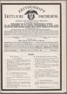 Zeitschrift für Ärztliche Fortbildung, Jg. 10 (1913) nr 20