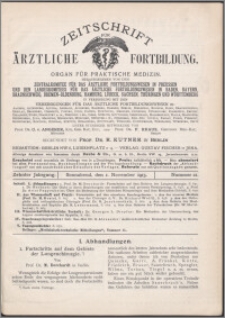 Zeitschrift für Ärztliche Fortbildung, Jg. 10 (1913) nr 21