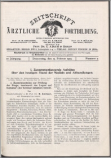Zeitschrift für Ärztliche Fortbildung, Jg. 20 (1923) nr 4
