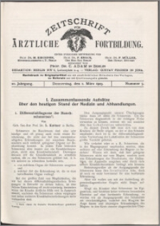 Zeitschrift für Ärztliche Fortbildung, Jg. 20 (1923) nr 5