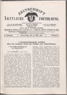 Zeitschrift für Ärztliche Fortbildung, Jg. 20 (1923) nr 6