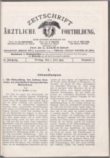 Zeitschrift für Ärztliche Fortbildung, Jg. 20 (1923) nr 11