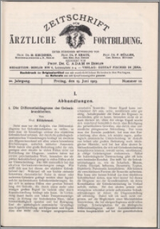 Zeitschrift für Ärztliche Fortbildung, Jg. 20 (1923) nr 12