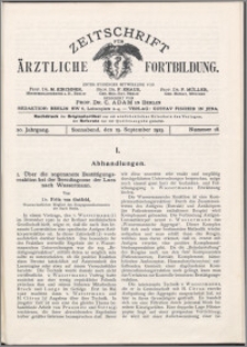 Zeitschrift für Ärztliche Fortbildung, Jg. 20 (1923) nr 18