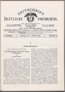 Zeitschrift für Ärztliche Fortbildung, Jg. 20 (1923) nr 19