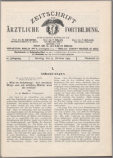 Zeitschrift für Ärztliche Fortbildung, Jg. 20 (1923) nr 20