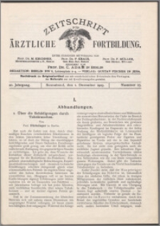 Zeitschrift für Ärztliche Fortbildung, Jg. 20 (1923) nr 23