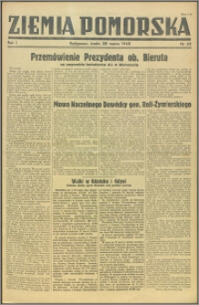 Ziemia Pomorska, 1945.03.28, R.1, nr 22