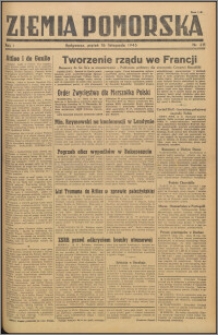 Ziemia Pomorska, 1945.11.15, R.1, nr 211