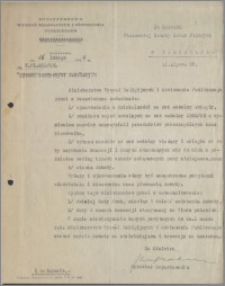 [Ministerstwo Wyznań Religijnych i Oświecenia Publicznego... Do Zarządui Pomorskiej Szkoły Sztuk Pięknych w Grudziądzu... z dnia 16 lutego 1926 r.].