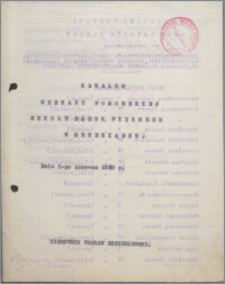 Katalog Wystawy Pomorskiej Szkoły Sztuk Pięknych w Grudziądzu : Dnia 1 czerwca 1930 r.