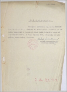 [Zaświadczenie dla Zbigniewa Urbanowskiego... z dnia 5 lutego 1934 r.].