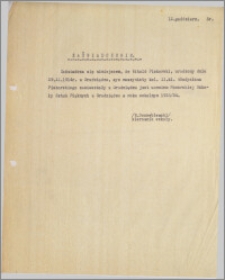 [Zaświadczenie dla Witolda Piskorskiego... z dnia 12 października 1933 r.].