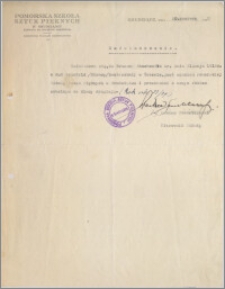 [Zaświadczenie dla Brunona Stachewicza... z dnia 20 czerwca 1933 r.].