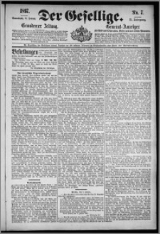 Der Gesellige : Graudenzer Zeitung 1897.01.09, Jg. 71, No. 7