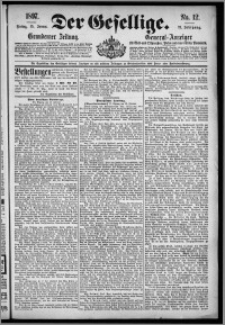 Der Gesellige : Graudenzer Zeitung 1897.01.15, Jg. 71, No. 12