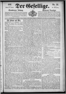 Der Gesellige : Graudenzer Zeitung 1897.01.29, Jg. 71, No. 24
