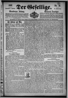 Der Gesellige : Graudenzer Zeitung 1897.02.06, Jg. 71, No. 31