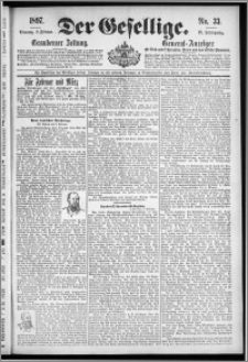 Der Gesellige : Graudenzer Zeitung 1897.02.09, Jg. 71, No. 33