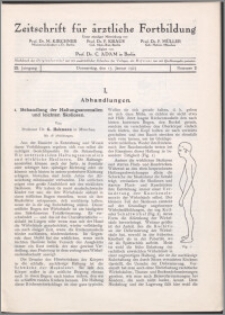 Zeitschrift für Ärztliche Fortbildung, Jg. 22 (1925) nr 2