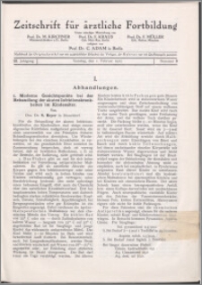 Zeitschrift für Ärztliche Fortbildung, Jg. 22 (1925) nr 3