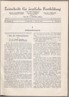 Zeitschrift für Ärztliche Fortbildung, Jg. 22 (1925) nr 4