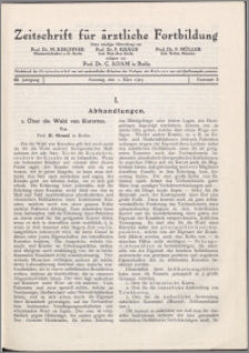 Zeitschrift für Ärztliche Fortbildung, Jg. 22 (1925) nr 5