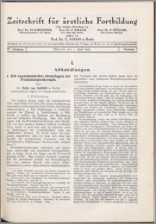 Zeitschrift für Ärztliche Fortbildung, Jg. 22 (1925) nr 7