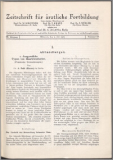 Zeitschrift für Ärztliche Fortbildung, Jg. 22 (1925) nr 13