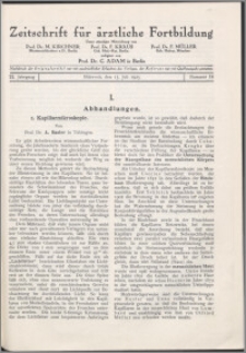 Zeitschrift für Ärztliche Fortbildung, Jg. 22 (1925) nr 14