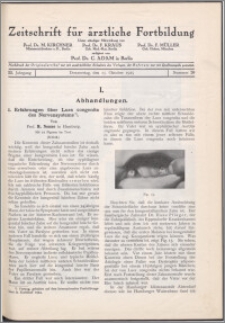 Zeitschrift für Ärztliche Fortbildung, Jg. 22 (1925) nr 20