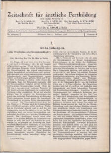 Zeitschrift für Ärztliche Fortbildung, Jg. 25 (1928) nr 4