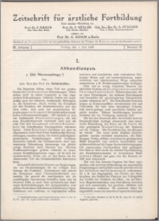 Zeitschrift für Ärztliche Fortbildung, Jg. 25 (1928) nr 11
