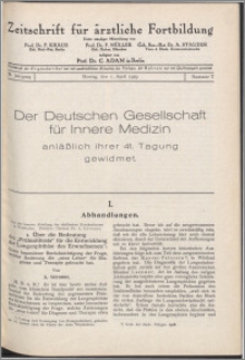 Zeitschrift für Ärztliche Fortbildung, Jg. 26 (1929) nr 7