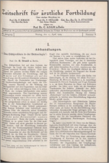 Zeitschrift für Ärztliche Fortbildung, Jg. 26 (1929) nr 8