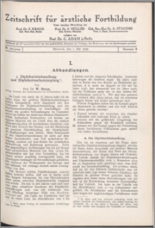 Zeitschrift für Ärztliche Fortbildung, Jg. 26 (1929) nr 9