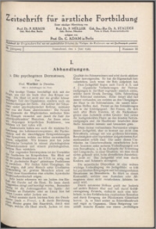 Zeitschrift für Ärztliche Fortbildung, Jg. 26 (1929) nr 11