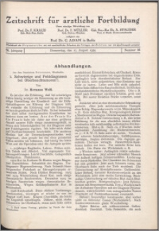 Zeitschrift für Ärztliche Fortbildung, Jg. 26 (1929) nr 16